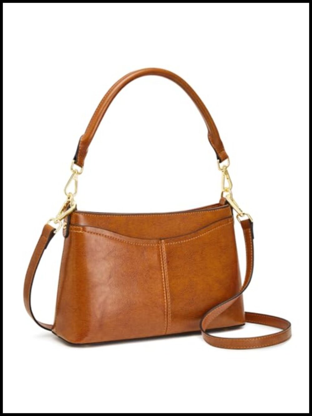 Kattee genuine leather crossbody bag with detachable straps